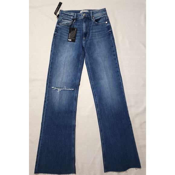 Paige Granada destructed straight leg jeans W23 L39'' women's - Picture 1 of 6